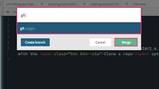 Git branch list