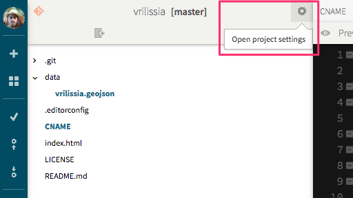 Open project details from i icon