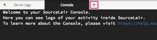 Open terminal button